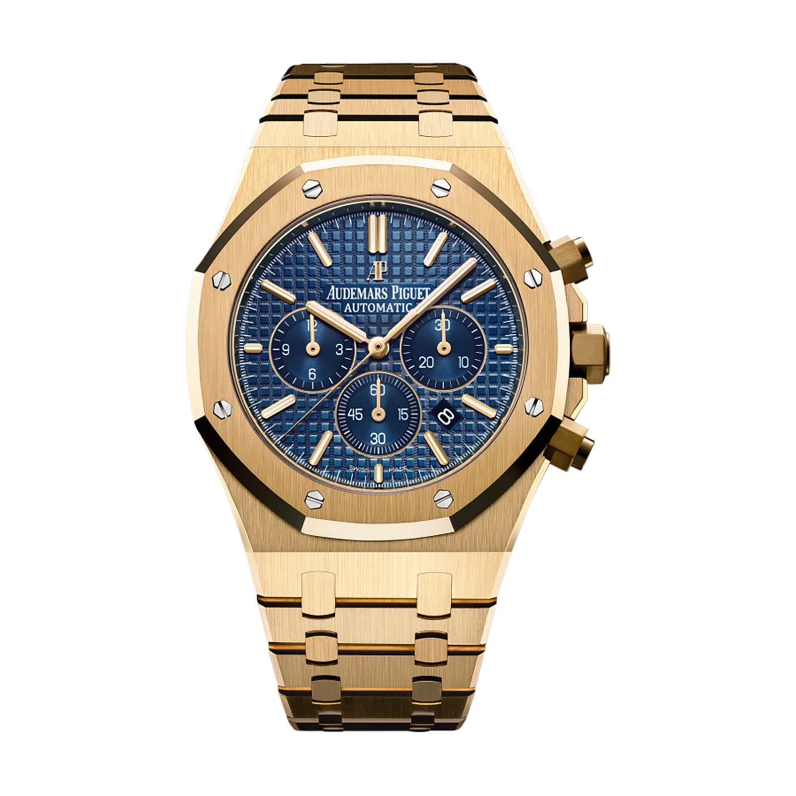 Audemars Piguet Replica Royal Oak Chronograph Yellow Gold 41Mm Blue Dial Bracelet 26320Ba.Oo.1220Ba.02(1:1 replica)