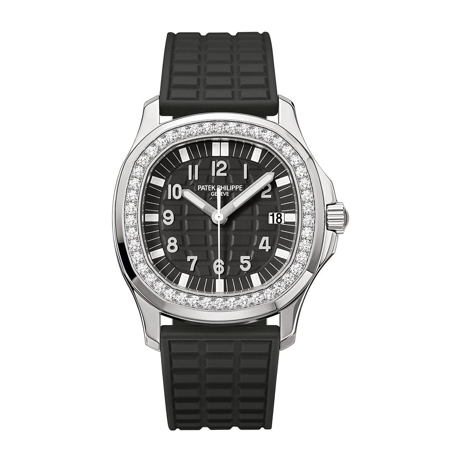 Fake Patek Philippe Replica Watch Aquanaut Ladies Stainless Steel Black Dial 5067A-001 TWF(1:1 replica)