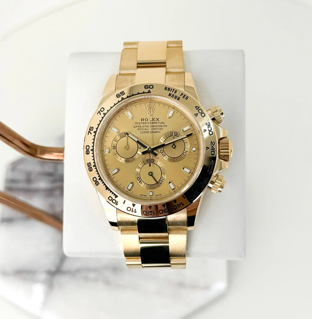 Rolex Yellow Gold Cosmograph Daytona 40 Watch Champagne Index Dial 116508(1:1 replica)