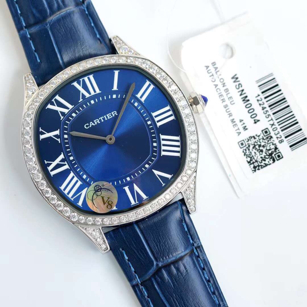Cartier - Drive de Cartier diamonds in white gold - 40mm smooth(1:1 replica)