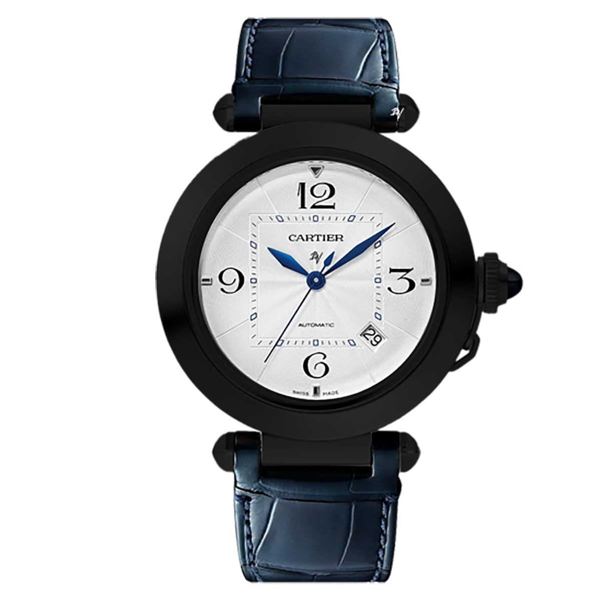 Fake Cartier Replica Watch Pasha Limited Edition Black DLC-PVD(1:1 replica)