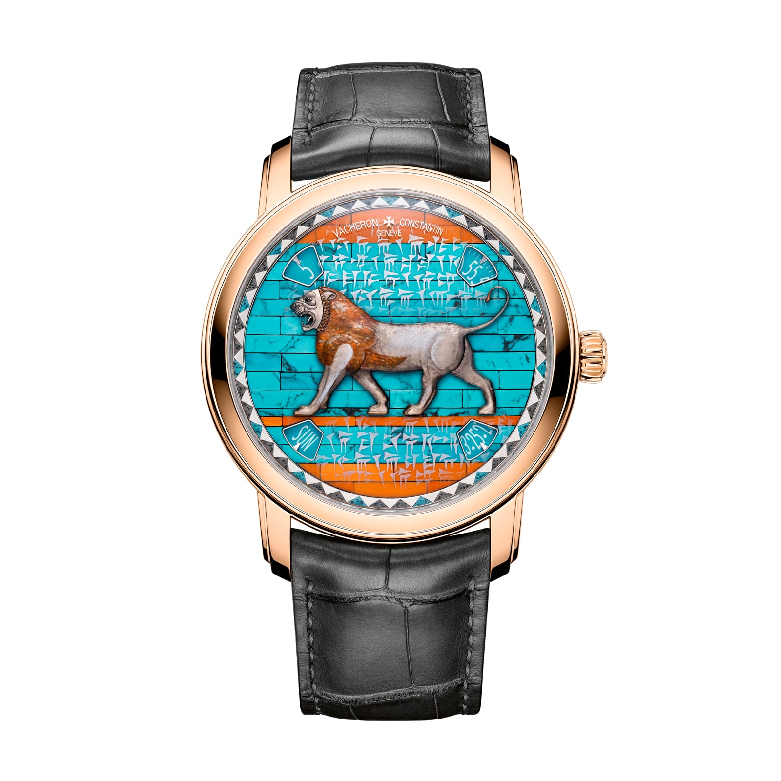 Replica Watches Fake Vacheron Constantin Metiers d'Art Tribute to great civilisations – Lion de Darius Limited edition 42 MM PINK GOLD(1:1 replica)