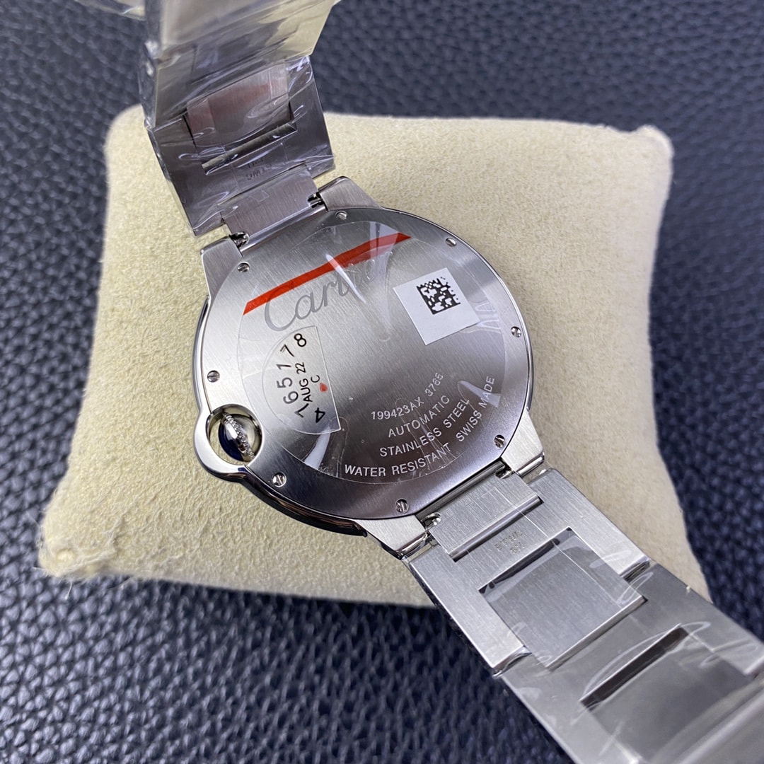 Cartier Ballon Bleu de Fake Cartier Watch 42mm Silver Dial Stainless Steel WSBB0049(1:1 replica)
