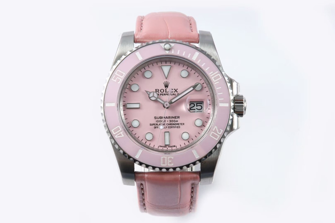 Rolex Submariner - Women's Pink - 40MM - Leather(1:1 replica)