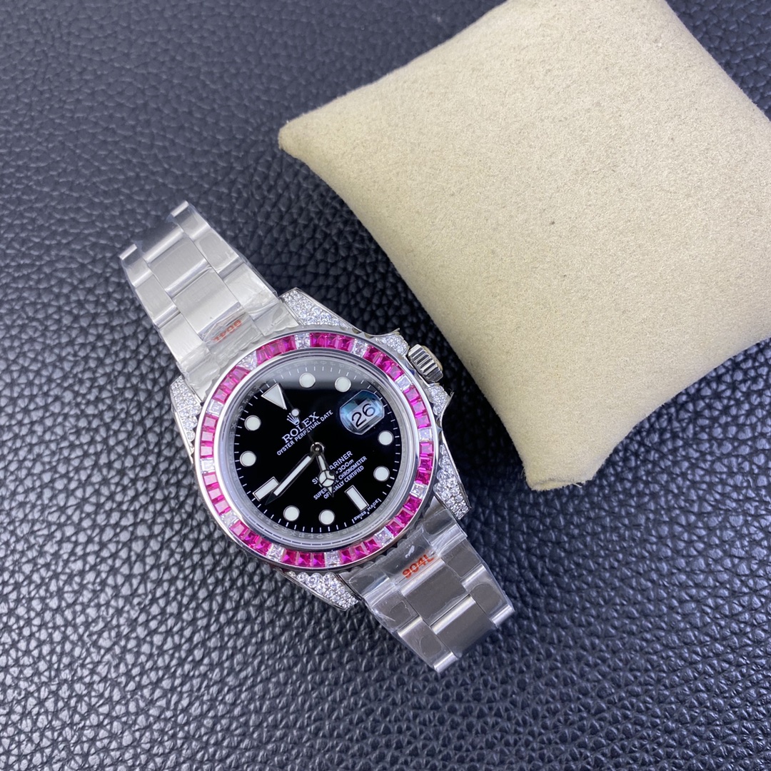Rolex Submariner Special Edition with Diamonds - Pink Diamonds - 40mm(1:1 replica)