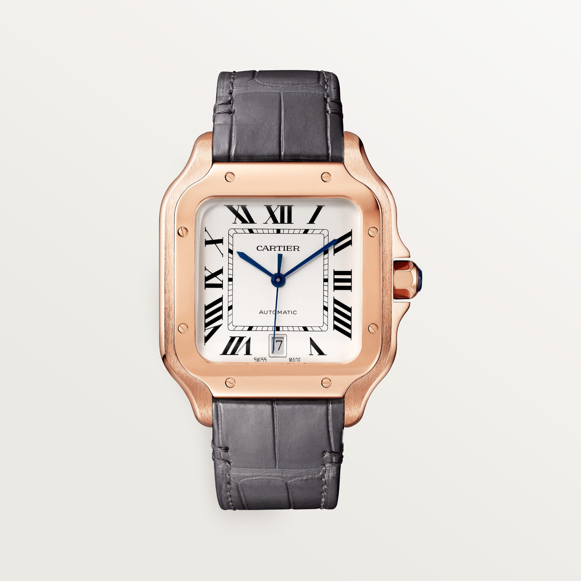 fake cartier watch Santos large model mechanical movement with automatic winding caliber 1847 MC(1:1 replica)
