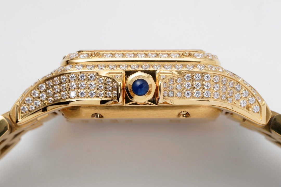Cartier Cheetah Full of Diamonds Ladies 37MM-Golden(1:1 replica)