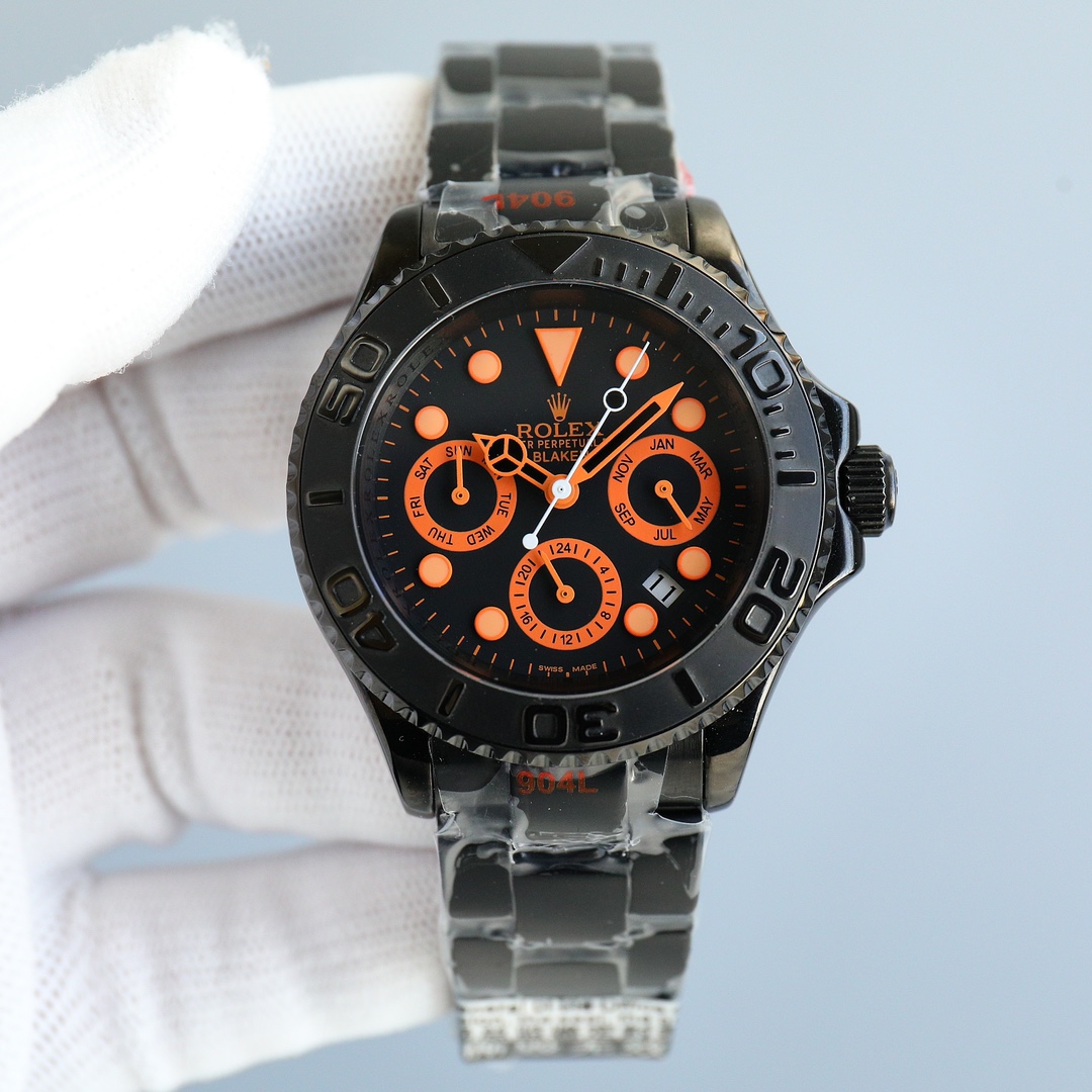 Rolex All Black Yacht Series - Versatile Limited Edition - Maximum Configuration - 40MM - Orange(1:1 replica)