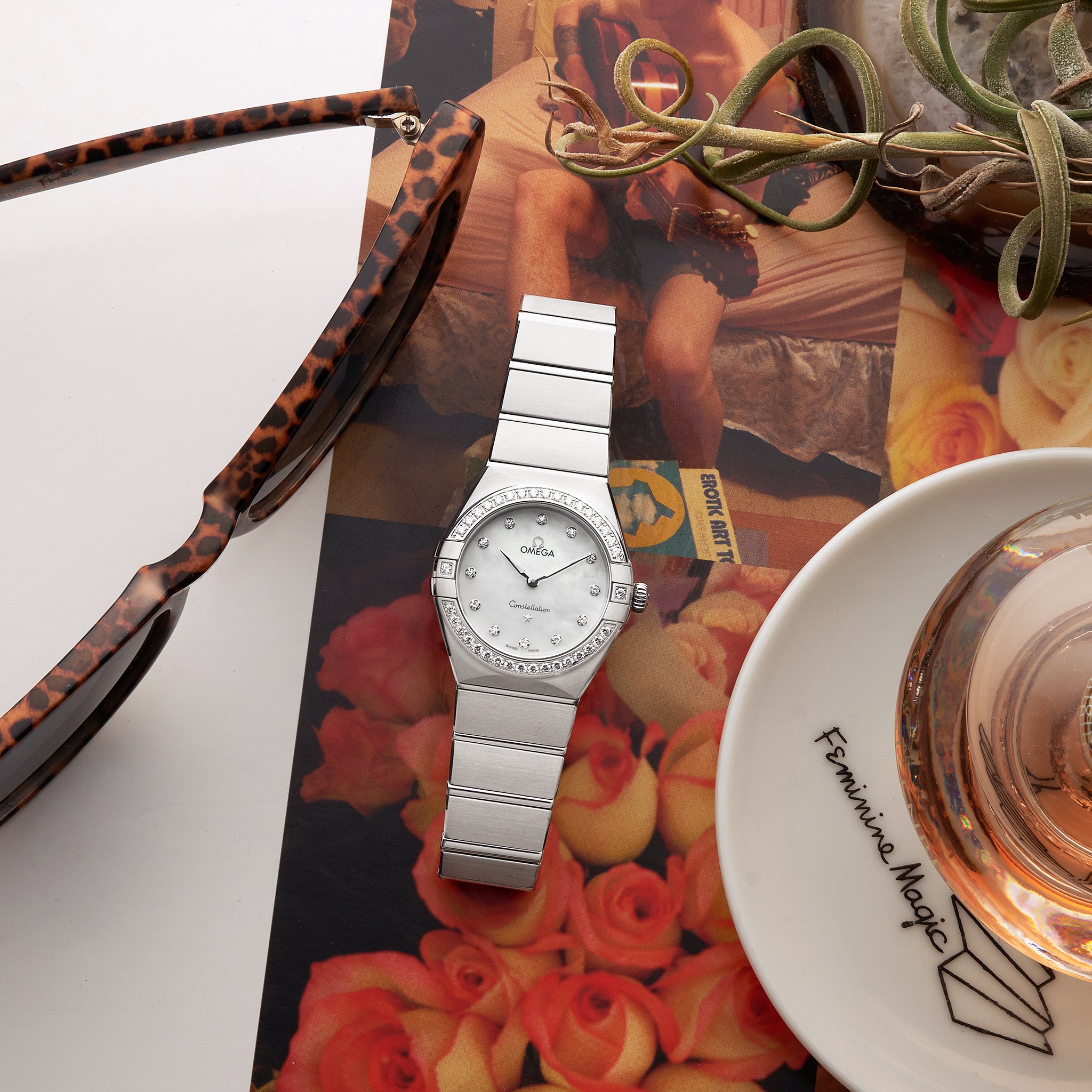 Constellation Quartz 28mm Stainless Steel With Diamonds(1:1 replica)