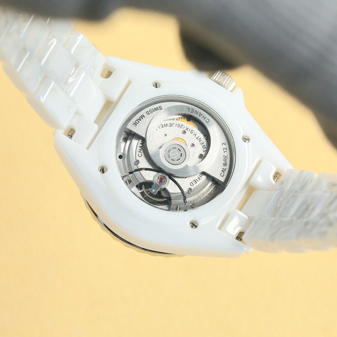 SUPER CERAMIC NEW - CHANEL EXCLUSIVE CALIBER 12.2 WATCH 33mm GODDESS BENEFIT - WHITE(1:1 replica)