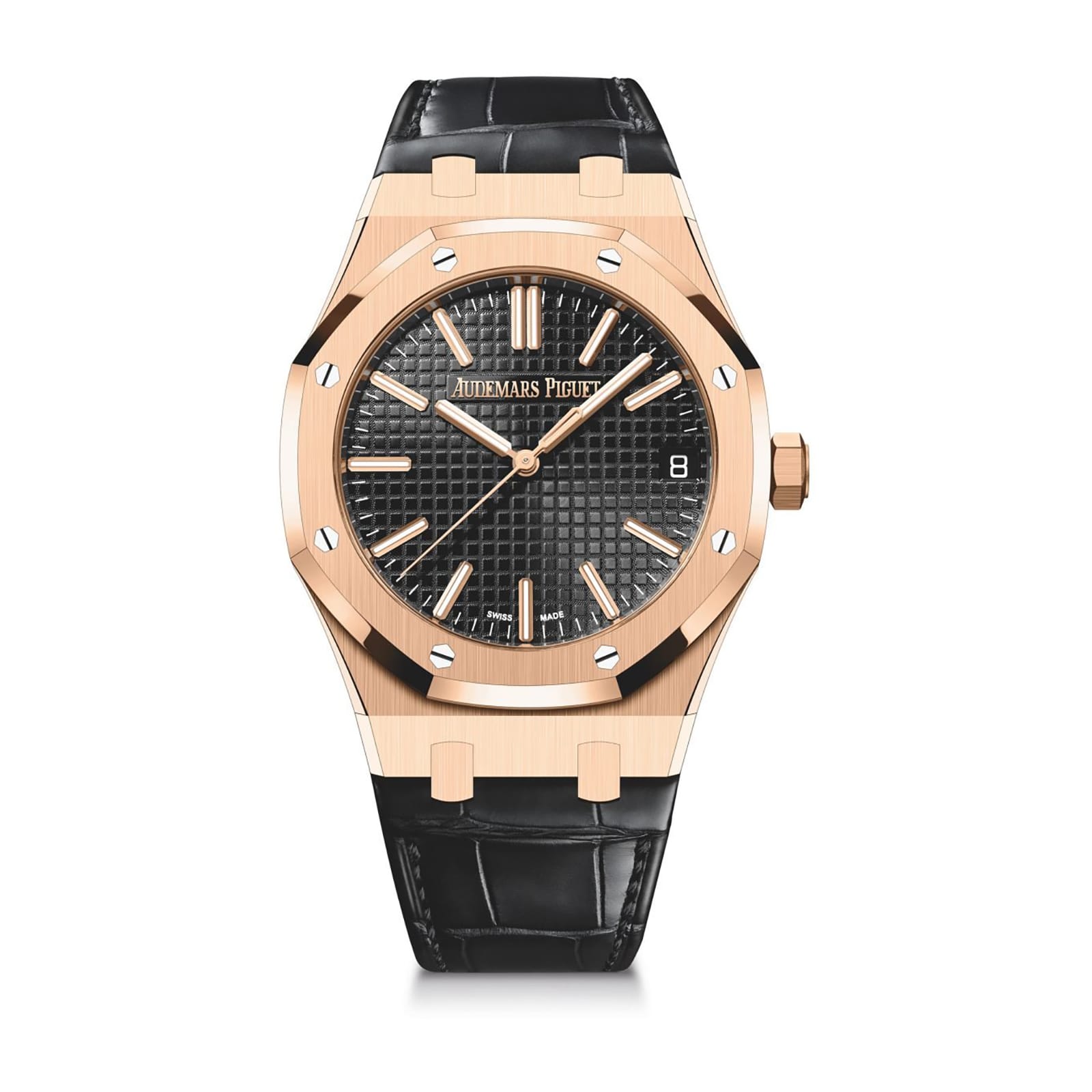 Audemars Piguet Replica AP Watch Royal Oak 41mm Rose Gold Black Dial 15510OR.OO.D002CR.02-APS(1:1 replica)