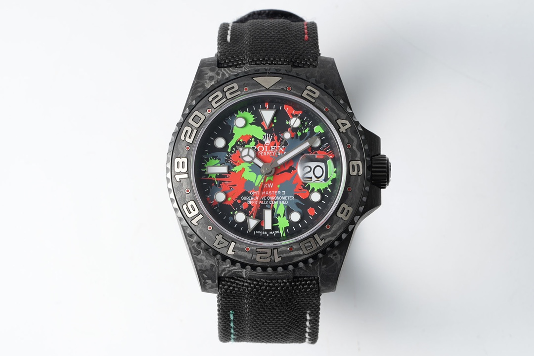 Diw New Rolex Ultra Limited Edition GMT-MASTER II - Carbon Fiber - Graffiti Color(1:1 replica)