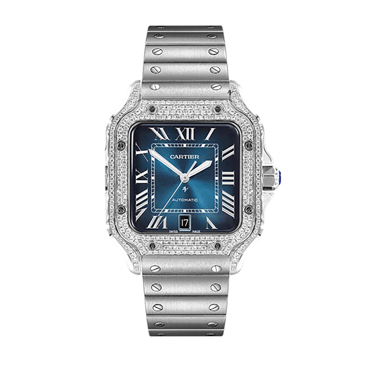 Fake Cartier Replica Watch Santos Limited Edition Black Custom(1:1 replica)