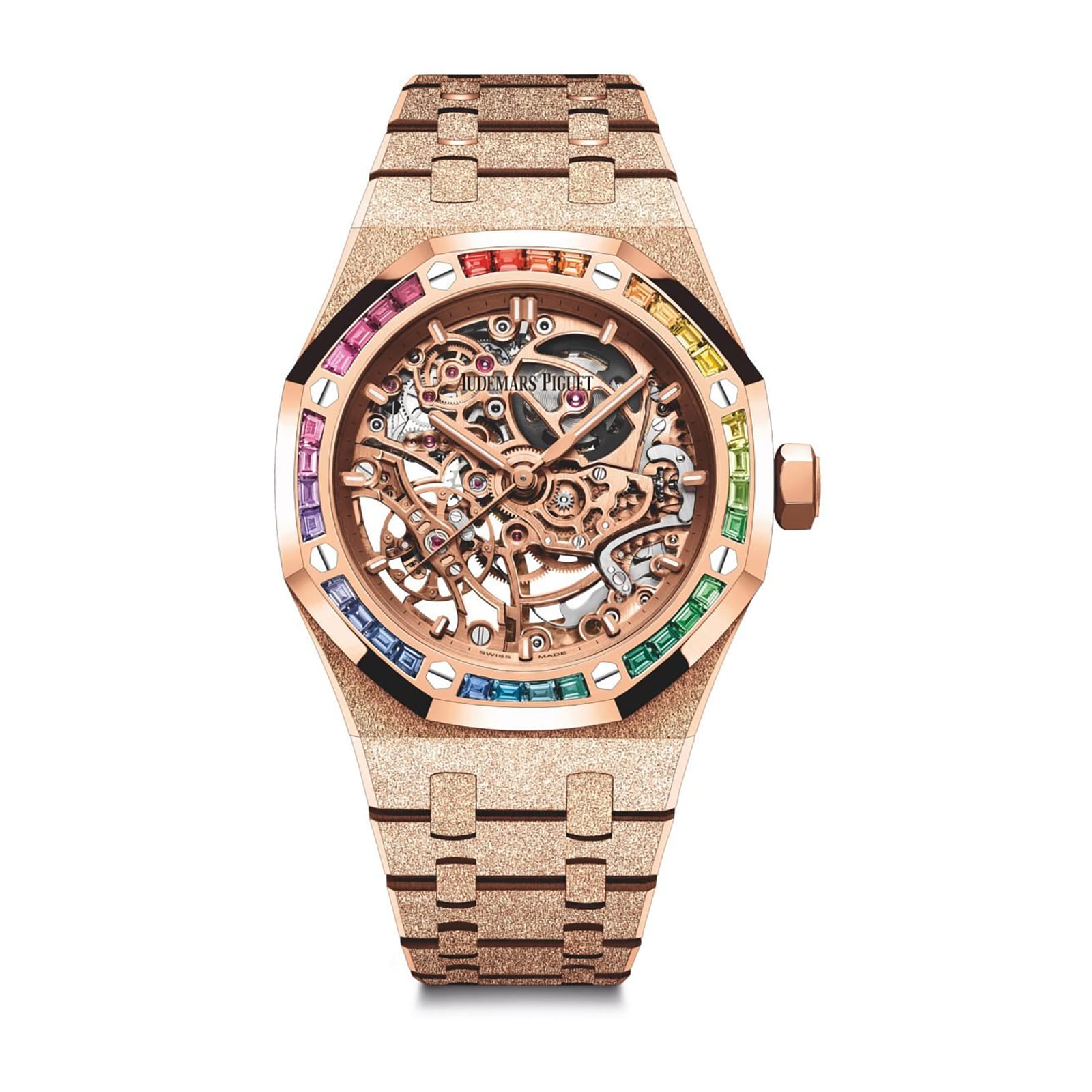 Audemars Piguet Replica Watch Royal Oak Frosted Gold Double Balance Wheel Openworked(1:1 replica)