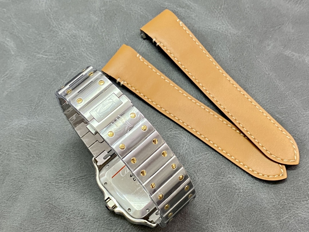 Fake cartier watch Santos large model mechanical movement Steel/Yellow Gold W2SA0009 BVF(1:1 replica)