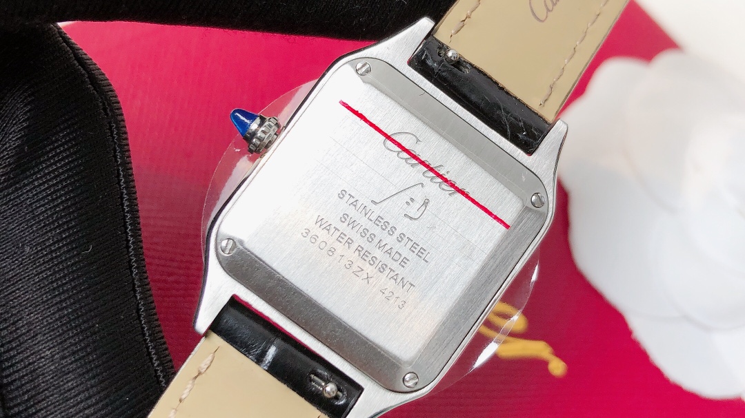 Santos Demoisell Santos Collection - Stainless Steel Mini Black(1:1 replica)