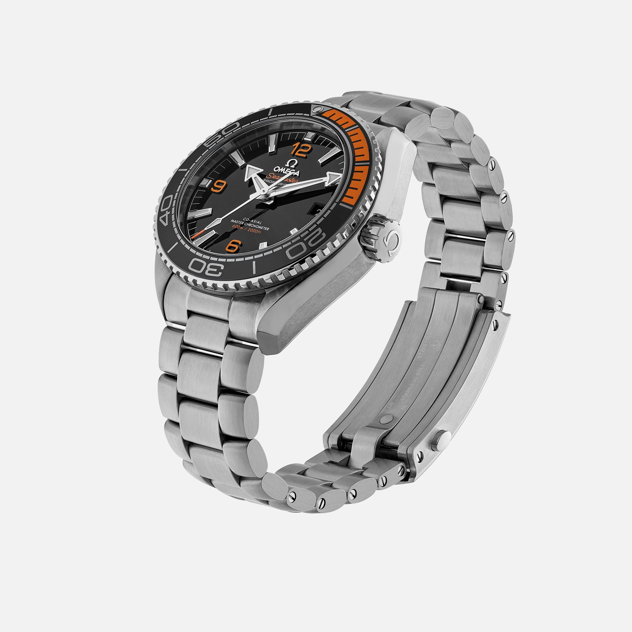 Seamaster Planet Ocean 600M Co-Axial Master Chronometer 43.5mm Black Dial With Orange Accents On Bracelet(1:1 replica)