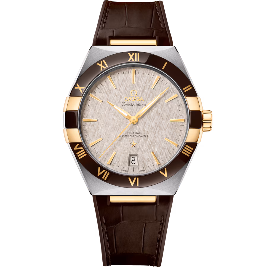 Constellation 41 mm, steel ‑ yellow gold on leather strap(1:1 replica)