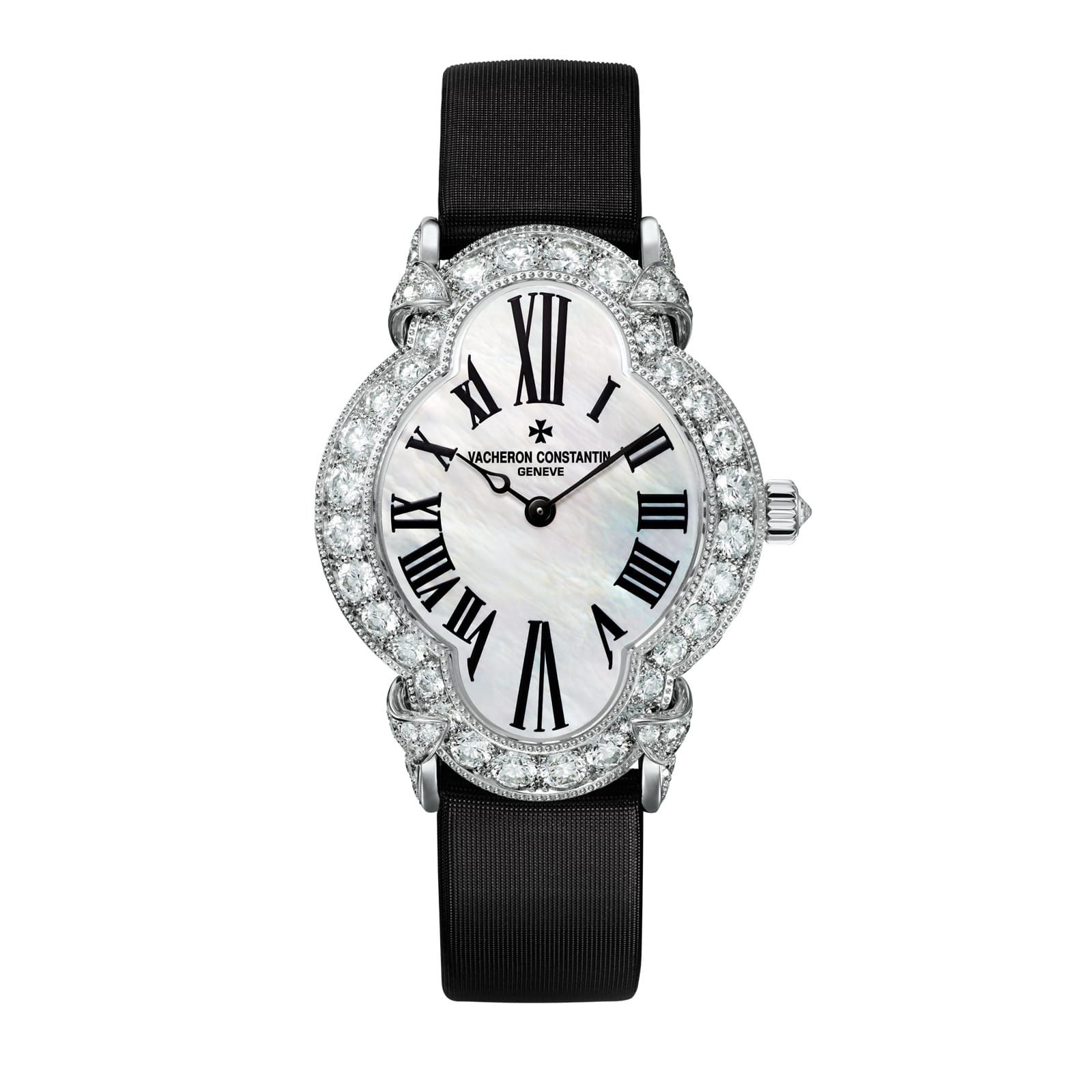 Replica Watches Fake Vacheron Constantin Heures Creatives Heure Romantique 36.2 X 26.5 MM WHITE GOLD(1:1 replica)