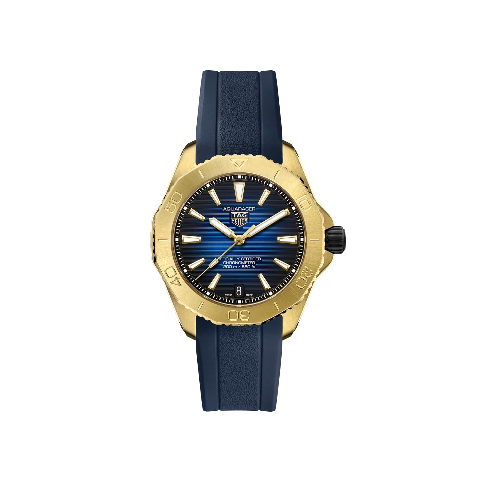 TAG Heuer Replica Watch Aquaracer Professional 200 Date Automatic 40 mm 18K 3N Yellow Gold(1:1 replica)