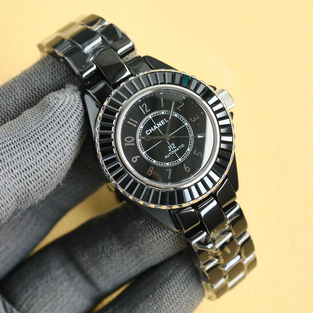 New Super Ceramic - Chanel J12 33mm watch! Goddess Benefits - Black(1:1 replica)