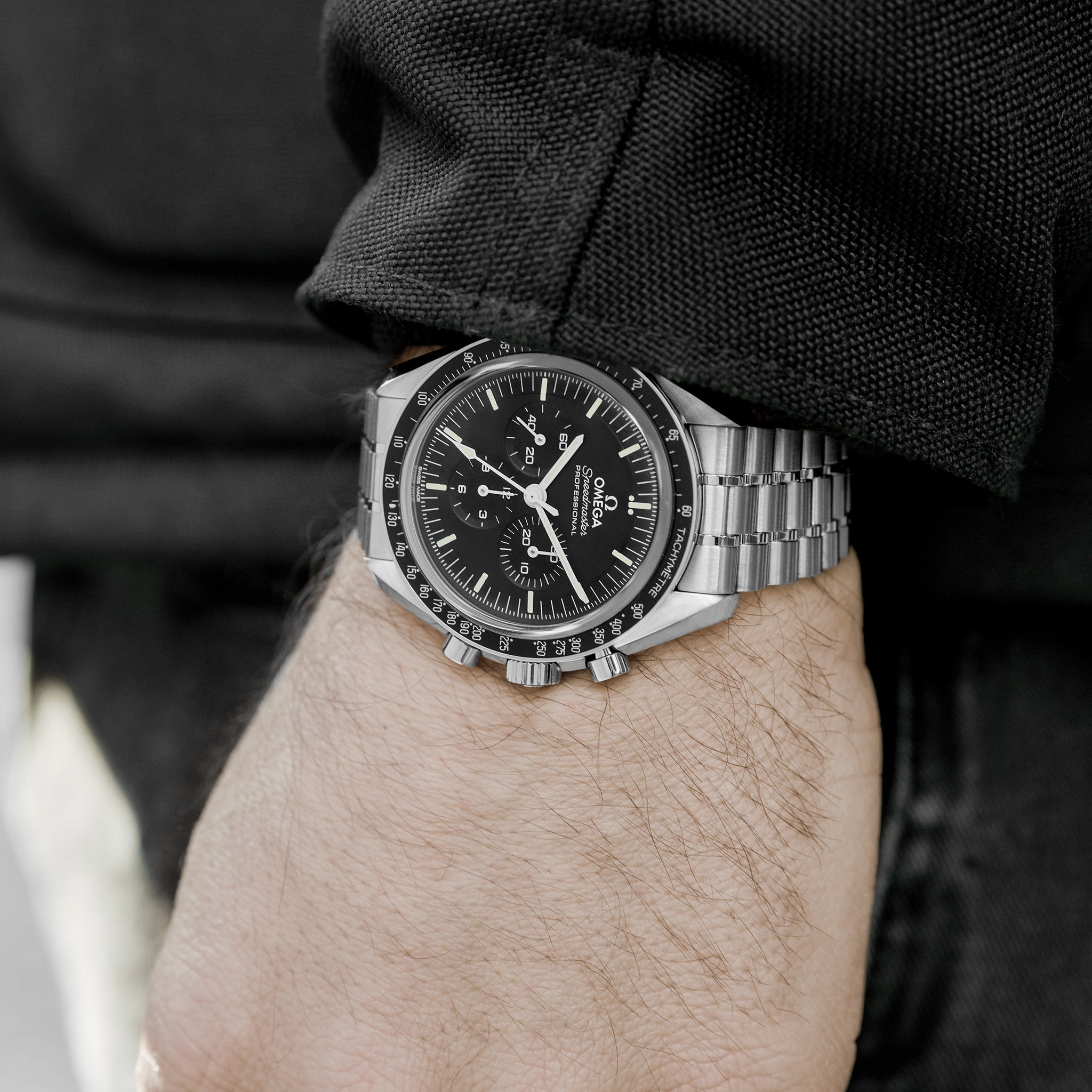 Speedmaster Moonwatch Professional Co-Axial Master Chronometer Chronograph 42mm Hesalite Crystal On Bracelet With Caliber 3861(1:1 replica)
