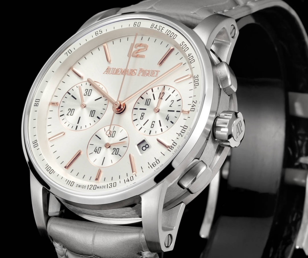 Audemars Piguet Replica Watch Code 11.59 Chronograph White/Rose Gold 41mm Grey Dial 26393CR.OO.A008KB.01 OMF(1:1 replica)