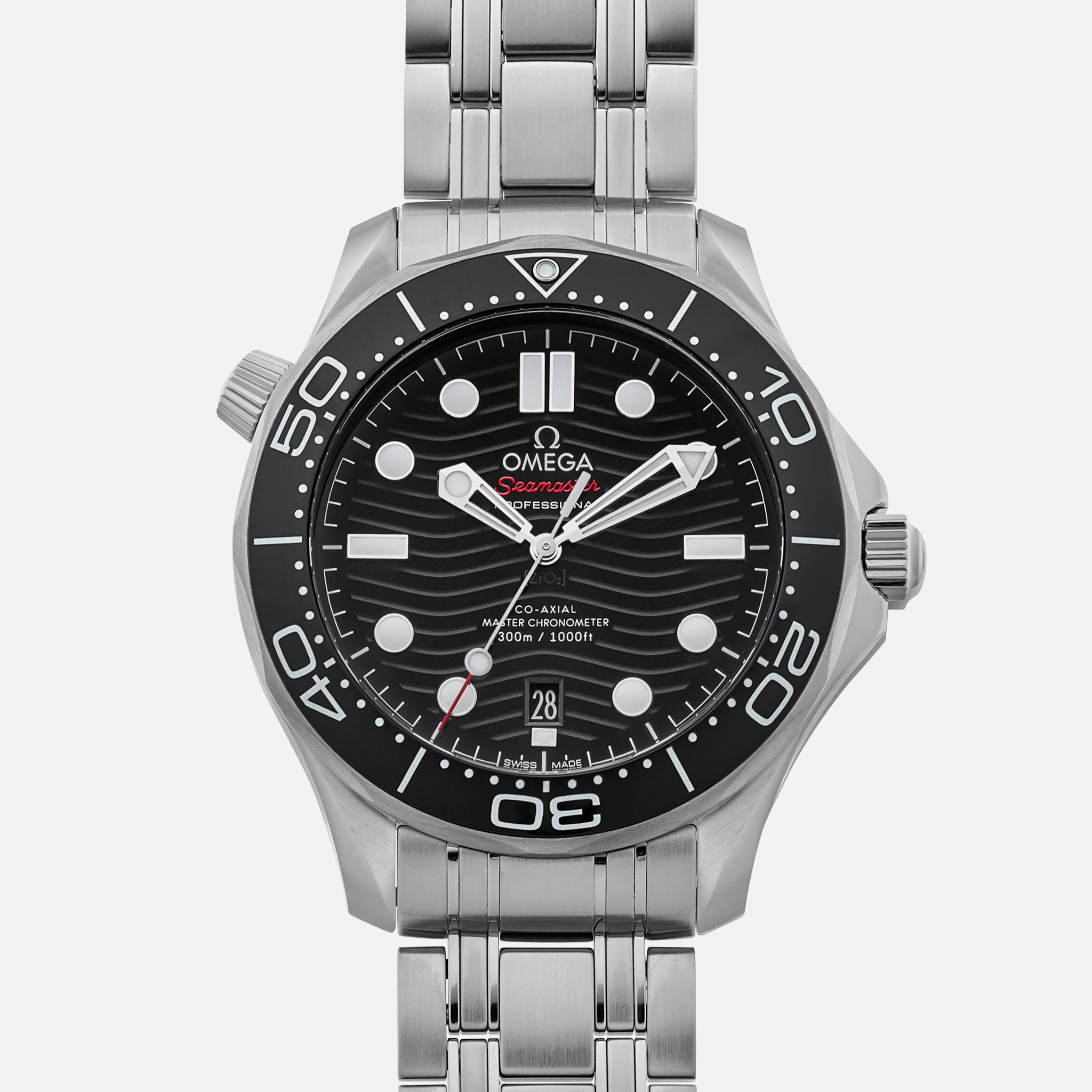 Seamaster Diver 300M Co-Axial Master Chronometer 42mm Black Dial On Bracelet(1:1 replica)
