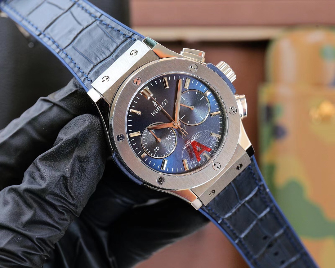 Hublot Classic Fusion Chronograph Titanium Blue Dial 45mm(1:1 replica)