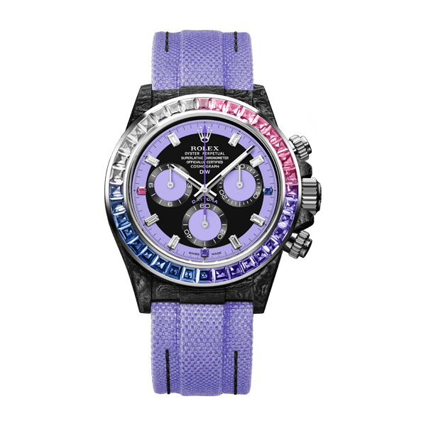 ROLEX Diw Daytona carbon rainbow violet 40mm carbon(1:1 replica)