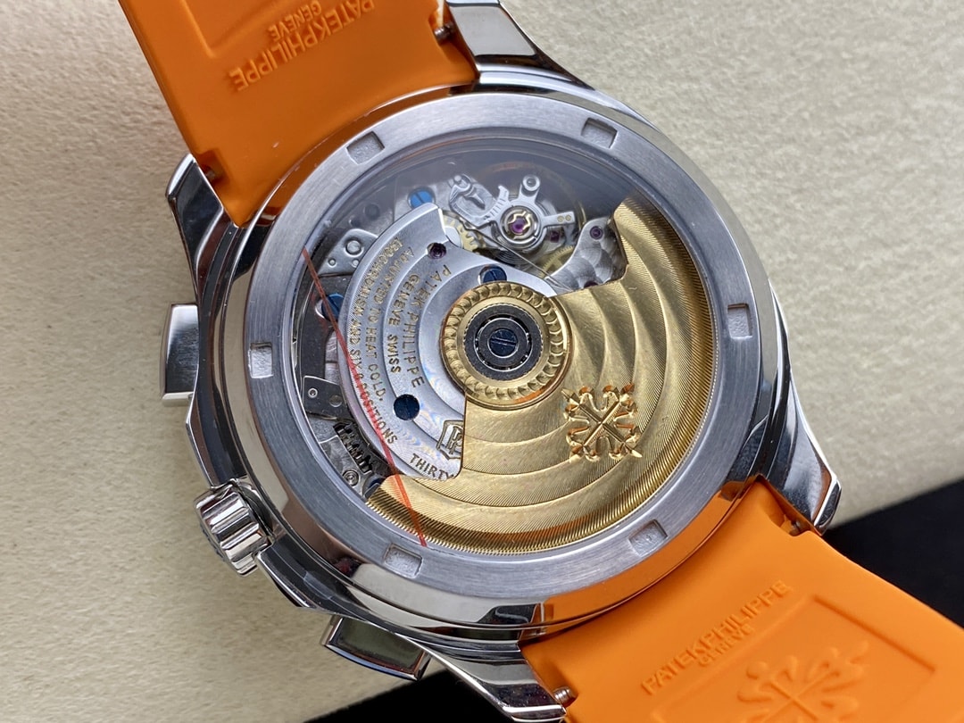 Fake Patek Philippe Replica Watch Aquanaut Chronograph Stainless Steel Black Dial 5968A-001 GRF(1:1 replica)