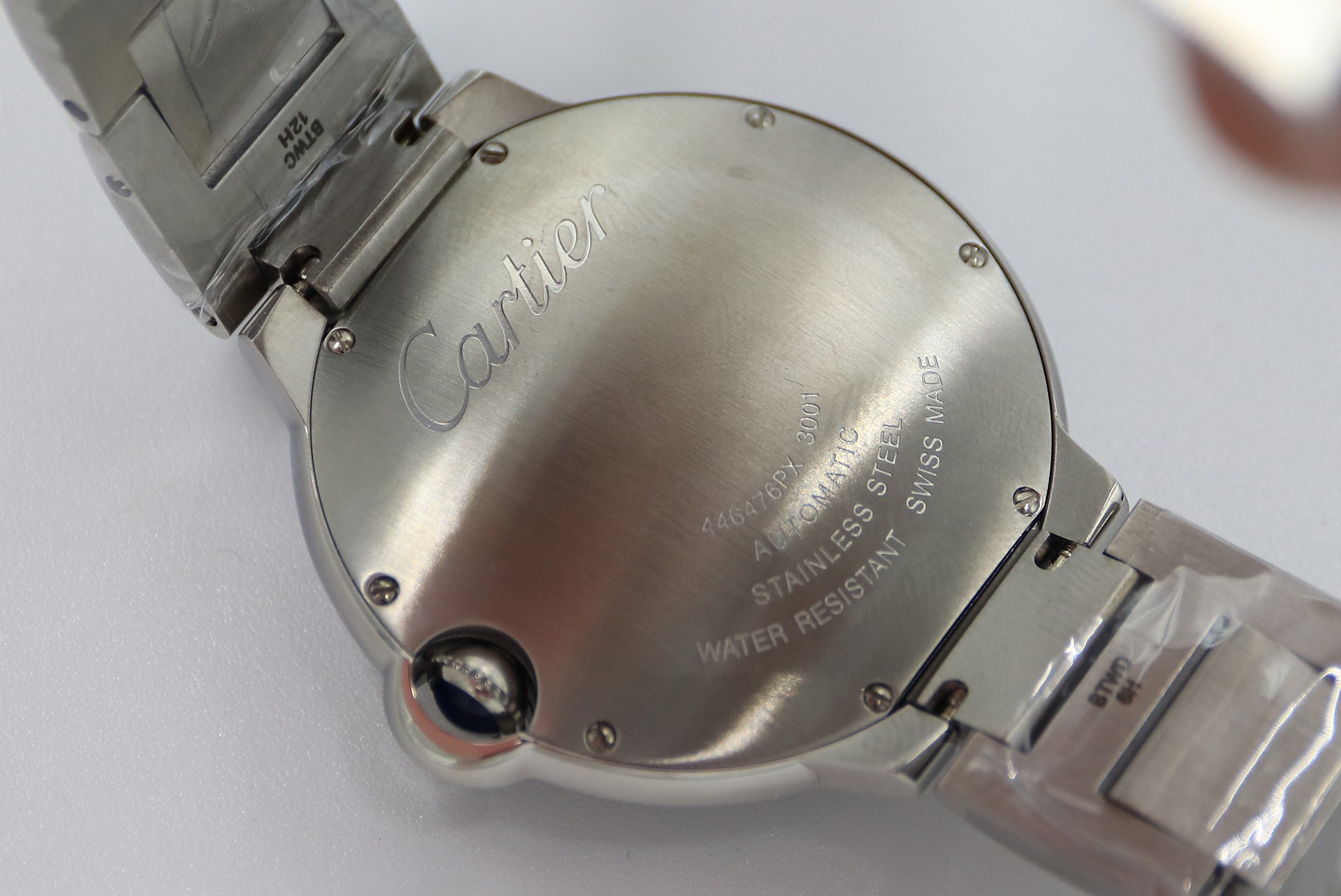 Cartier Blue Balloon Square Diamonds Full Sky Watch-White-Steel Strap-42mm(1:1 replica)