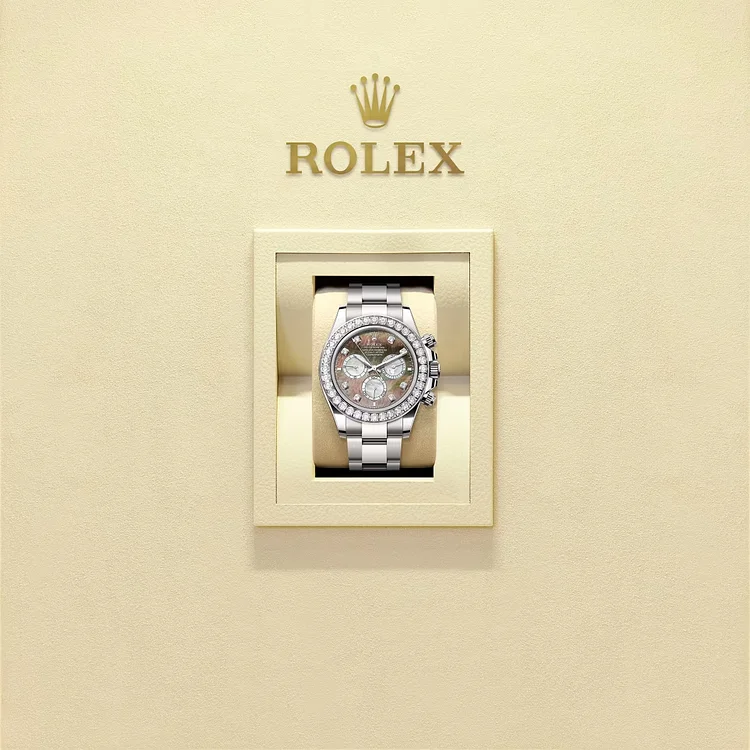 Rolex Cosmograph Daytona Oyster, 40 mm, white gold and diamondsReference 126579RBR(1:1 replica)