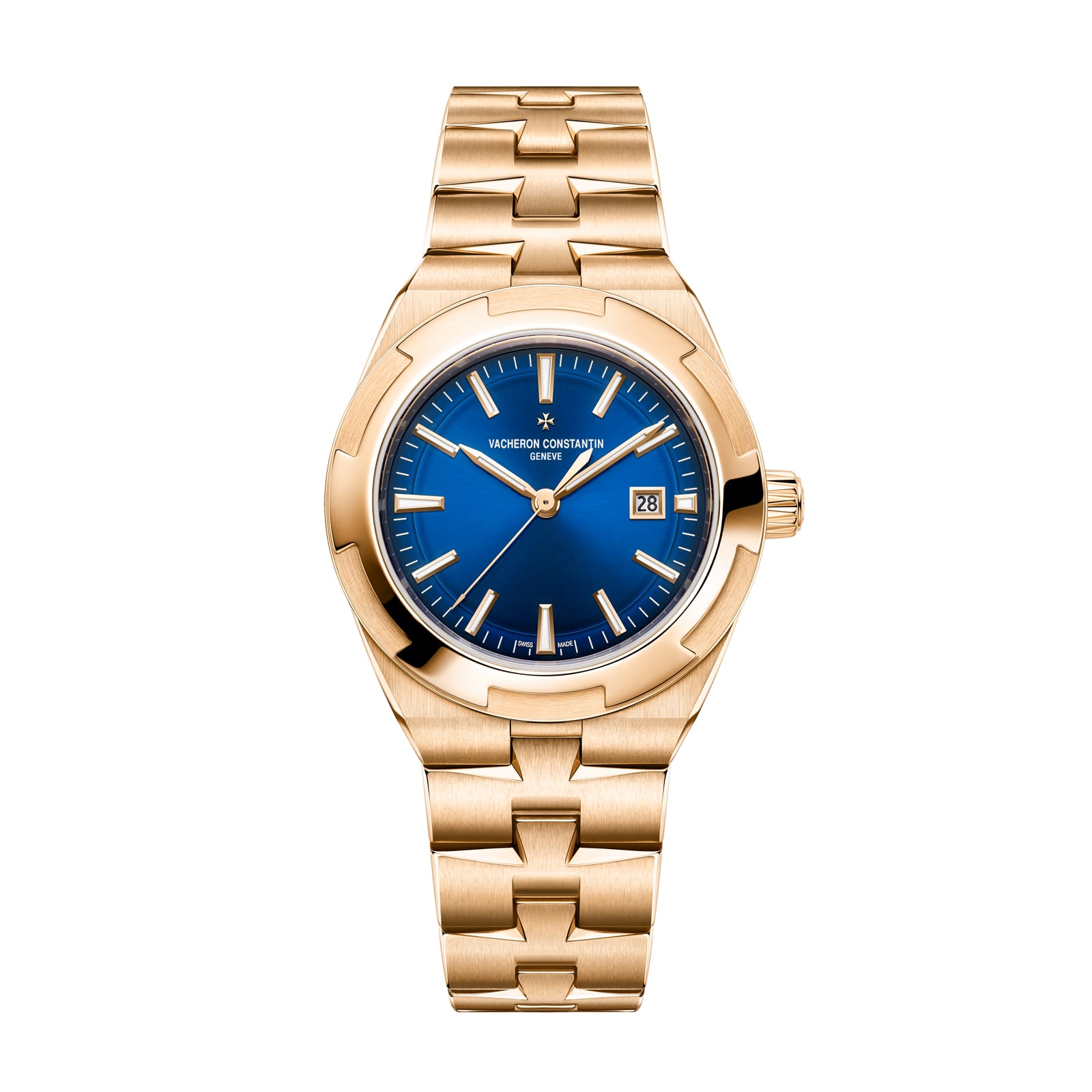Replica Watches Fake Vacheron Constantin Overseas self-winding 34.5 MM PINK GOLD(1:1 replica)