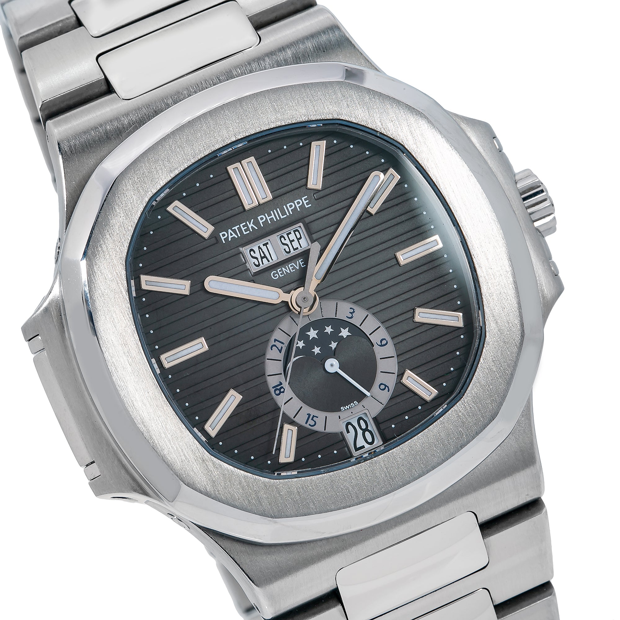 Patek Philippe Nautilus 5726 40MM Black Dial With Stainless Steel Bracelet(1:1 replica)