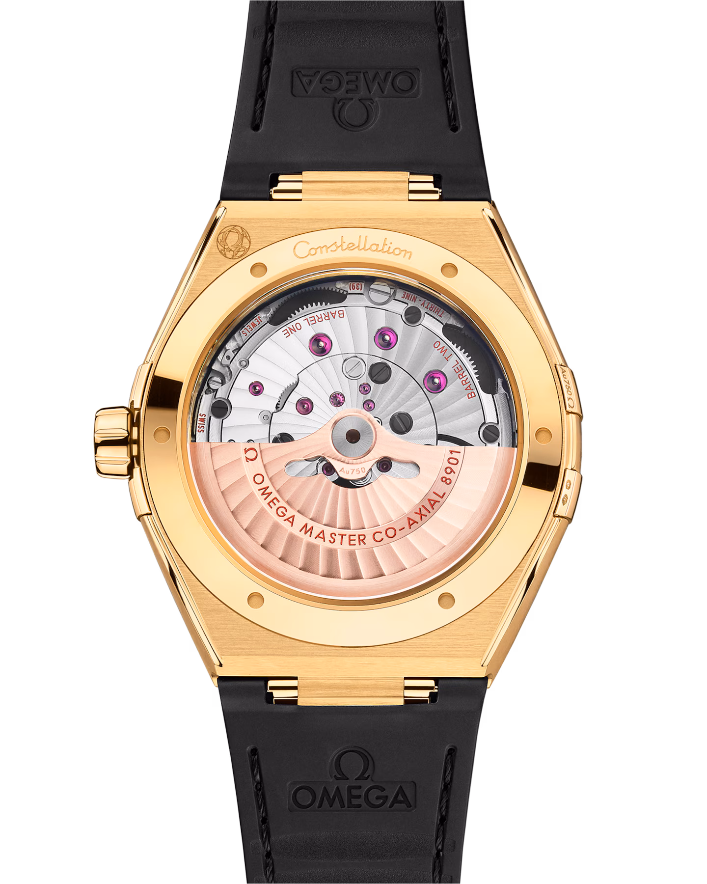 Constellation 41 mm, yellow gold on leather strap(1:1 replica)