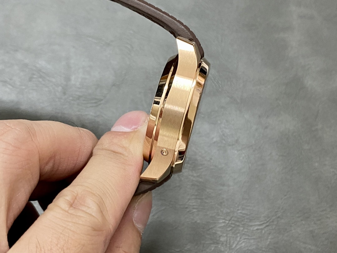 Fake Patek Philippe Replica Watch Aquanaut Chronograph Rose Gold Brown Dial 5968R-001 GRF(1:1 replica)