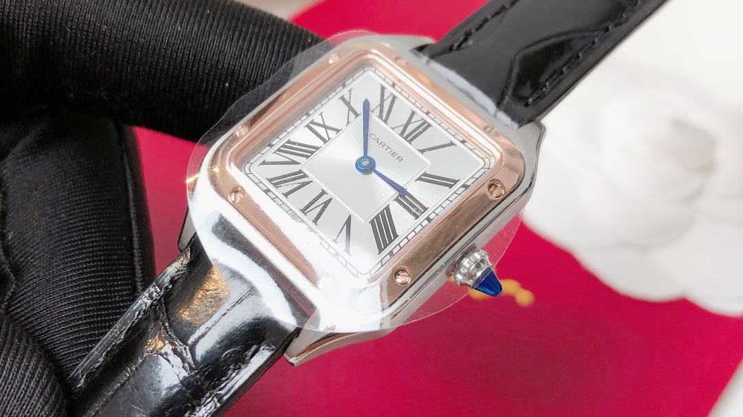 Santos Demoisell Santos Collection - Stainless Steel Mini Black(1:1 replica)