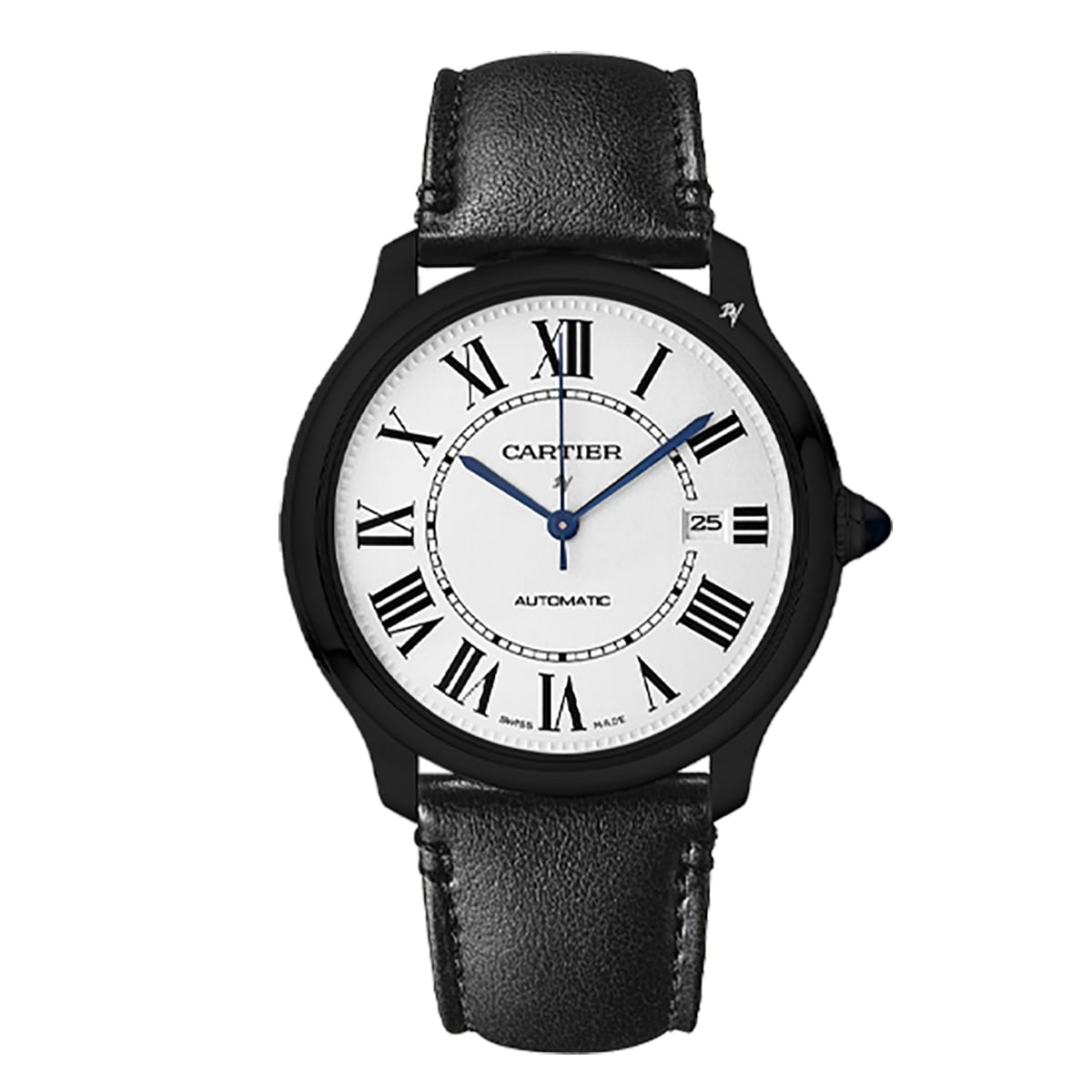 Fake Cartier Replica Watch RONDE MUST Limited Edition Black DLC-PVD(1:1 replica)