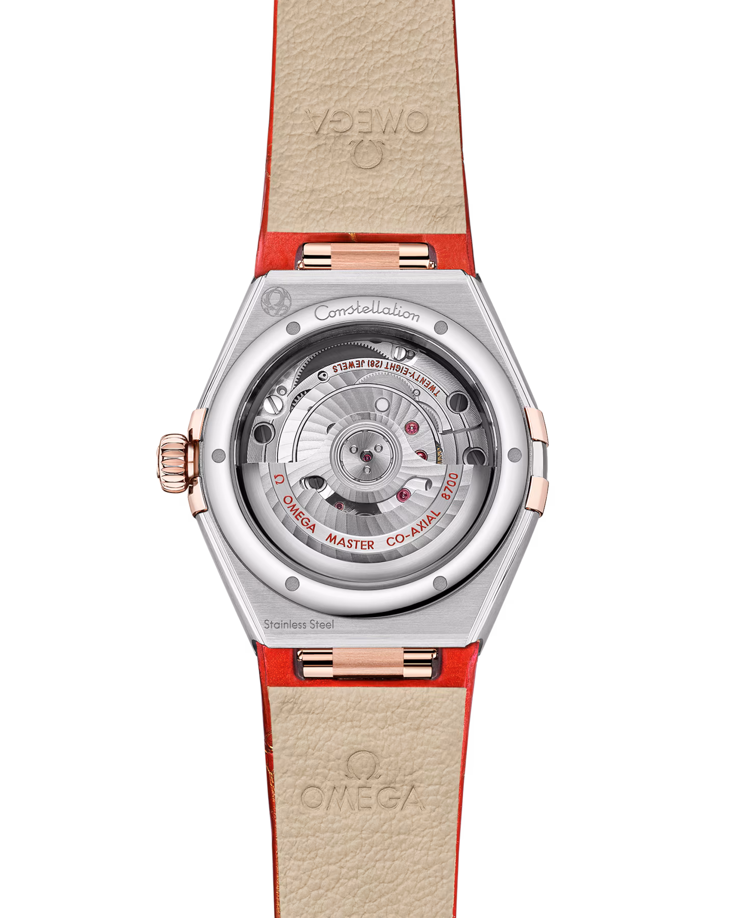 Constellation 29 mm, steel ‑ Sedna™ gold on leather strap(1:1 replica)