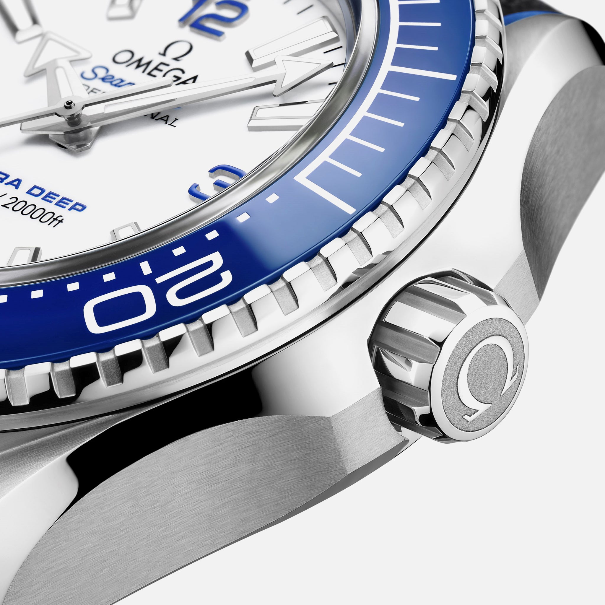 Seamaster Planet Ocean Ultra Deep Professional 6000M Co-Axial Master Chronometer 45.5mm White Dial On Rubber Strap(1:1 replica)