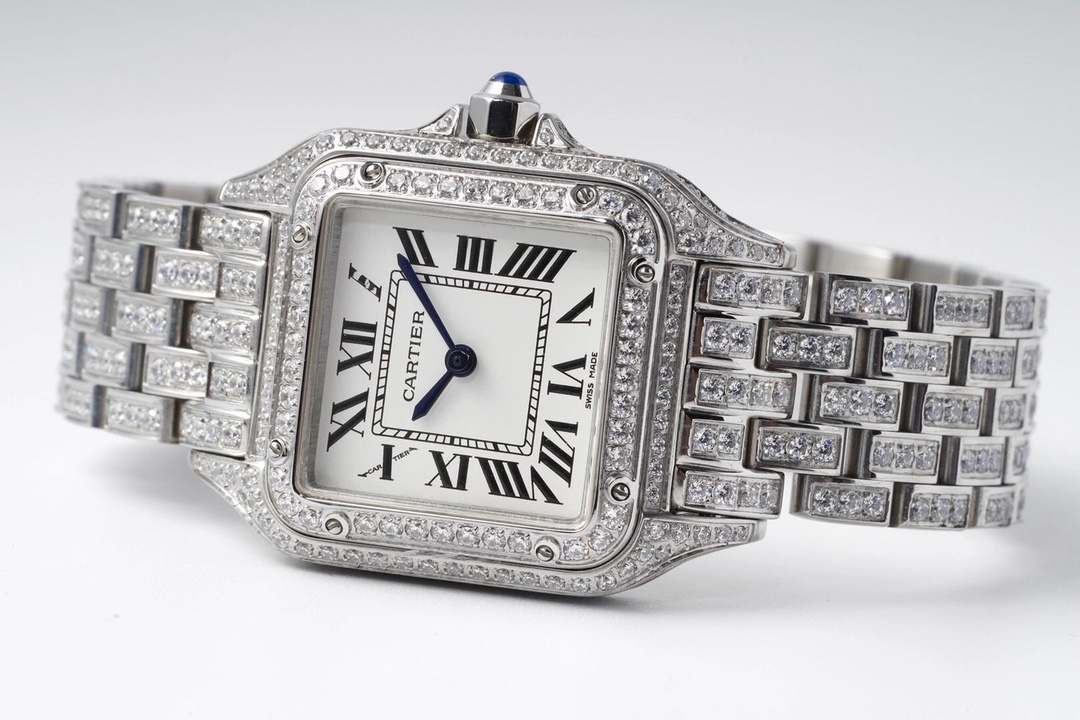 Cartier Cheetah Full of Diamonds Ladies 37MM-White Gold(1:1 replica)