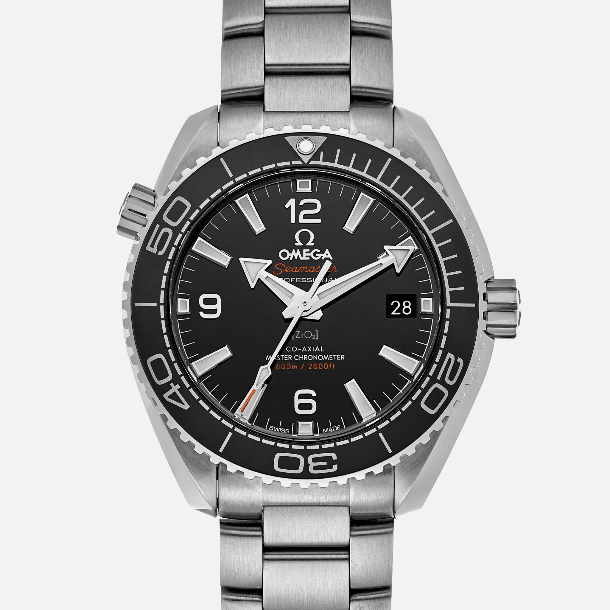 Seamaster Planet Ocean 600M Co-Axial Master Chronometer 39.5mm Black Dial On Bracelet(1:1 replica)