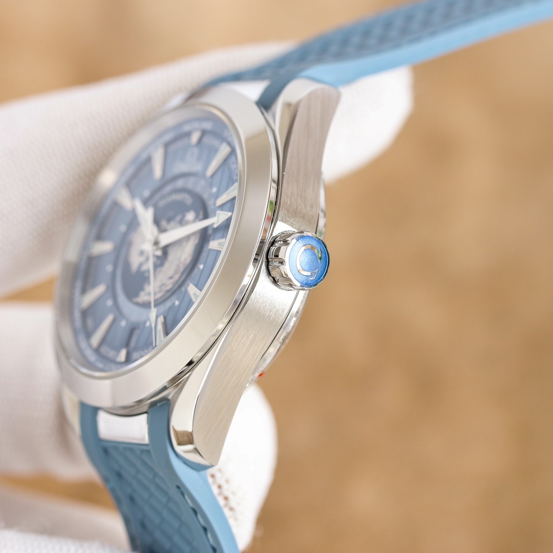 Seamaster Aqua Terra 150M 43 mm, steel on rubber strap(1:1 replica)