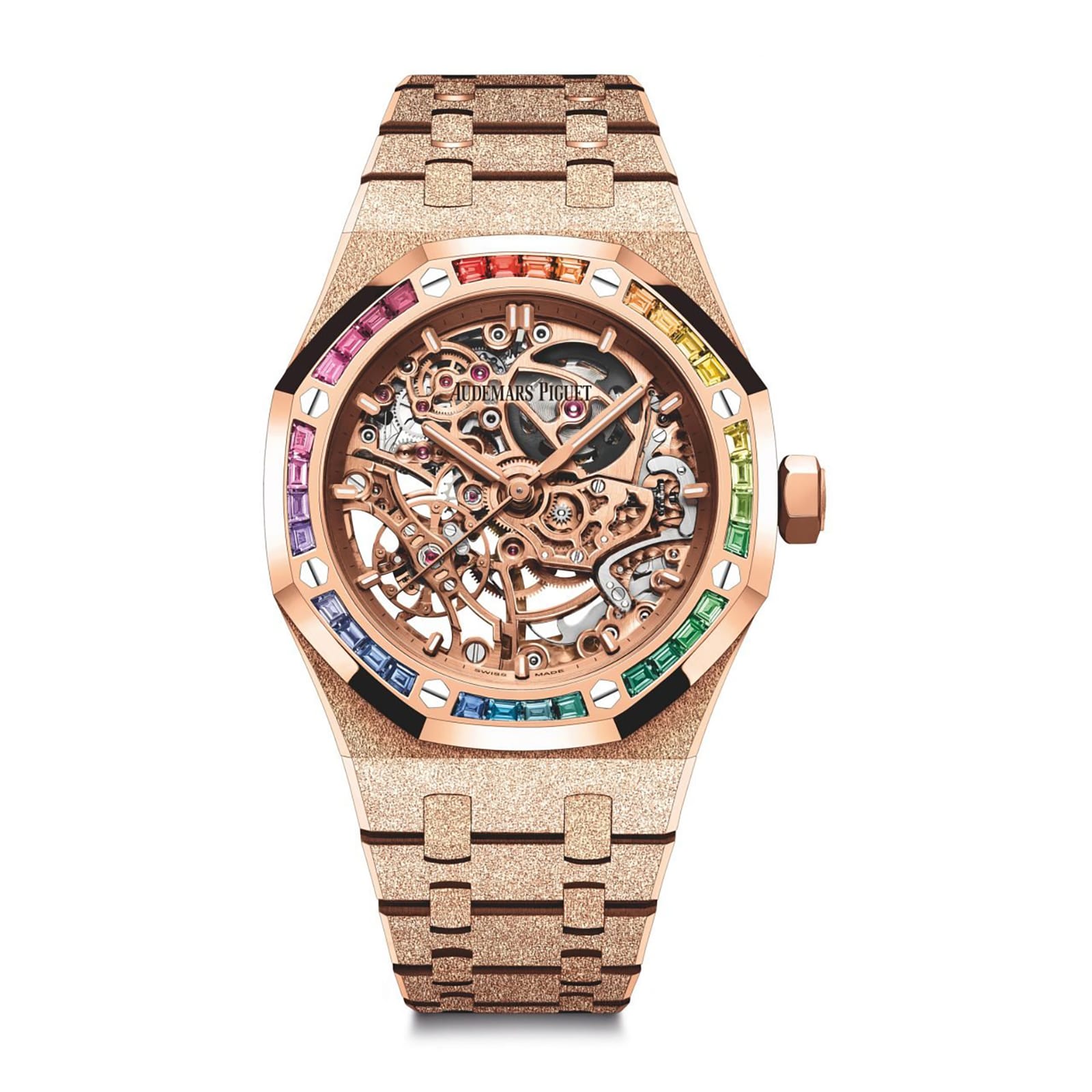 Audemars Piguet Replica Watch Royal Oak Frosted Gold Double Balance Wheel Openworked(1:1 replica)