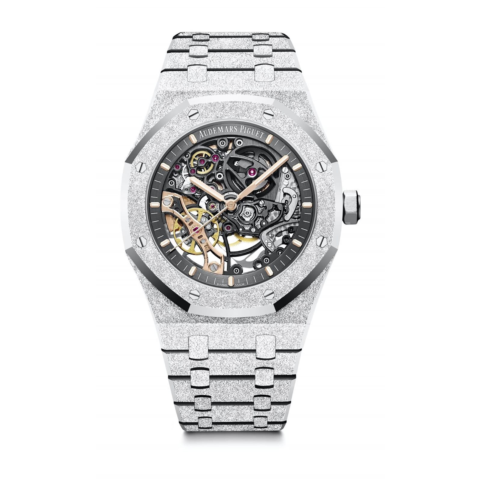 Audemars Piguet Replica Watch Royal Oak Frosted Gold Double Balance Wheel Openworked(1:1 replica)