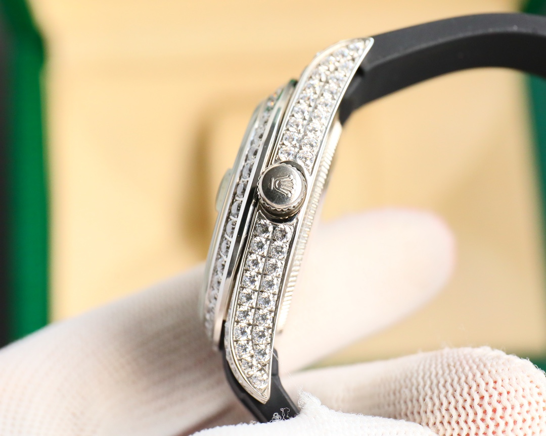 Rolex Logbook Full Luxury Style - Brilliant Roman Dial - 18k Nano-Technology 41MM - White(1:1 replica)