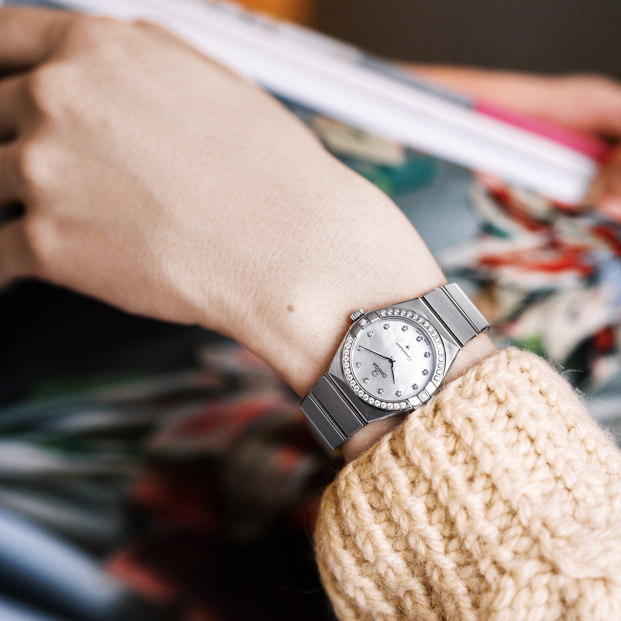 Constellation Quartz 28mm Stainless Steel With Diamonds(1:1 replica)