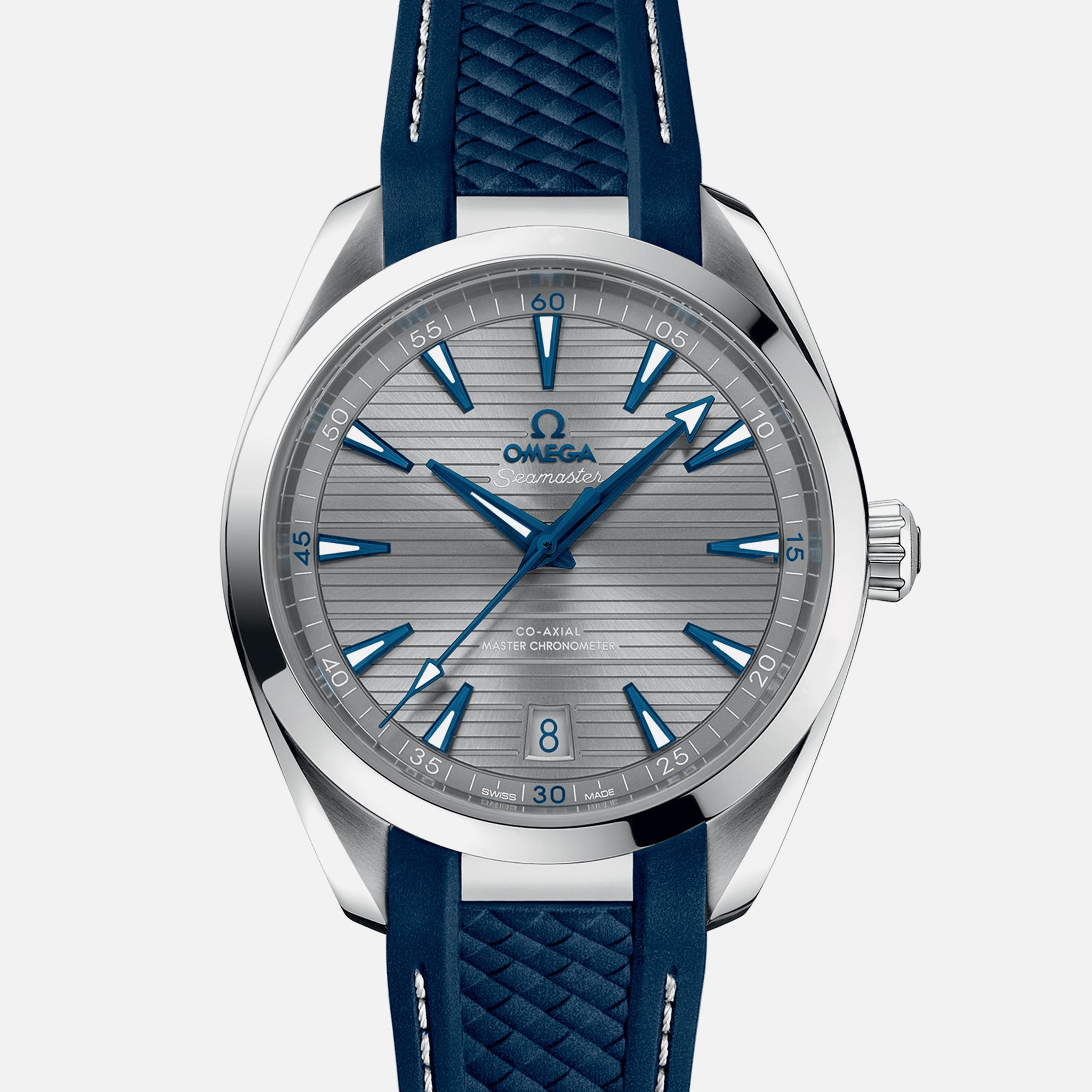 Seamaster Aqua Terra 150M Co-Axial Master Chronometer 41mm Grey Dial On Rubber Strap(1:1 replica)