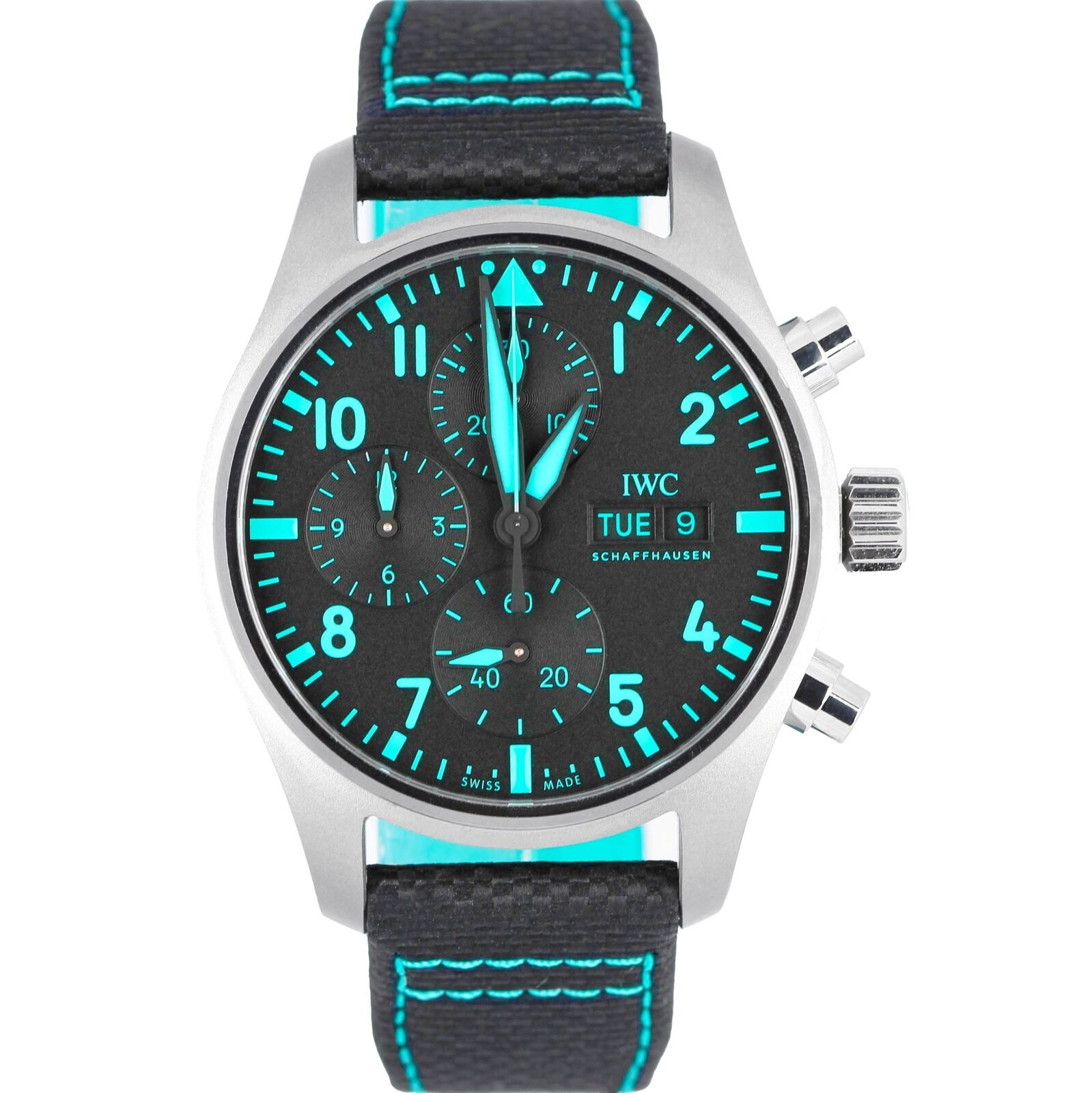 IWC Pilot Chronograph AMG MERCEDES Petronas IW388108 41mm Titanium B+P(1:1 replica)